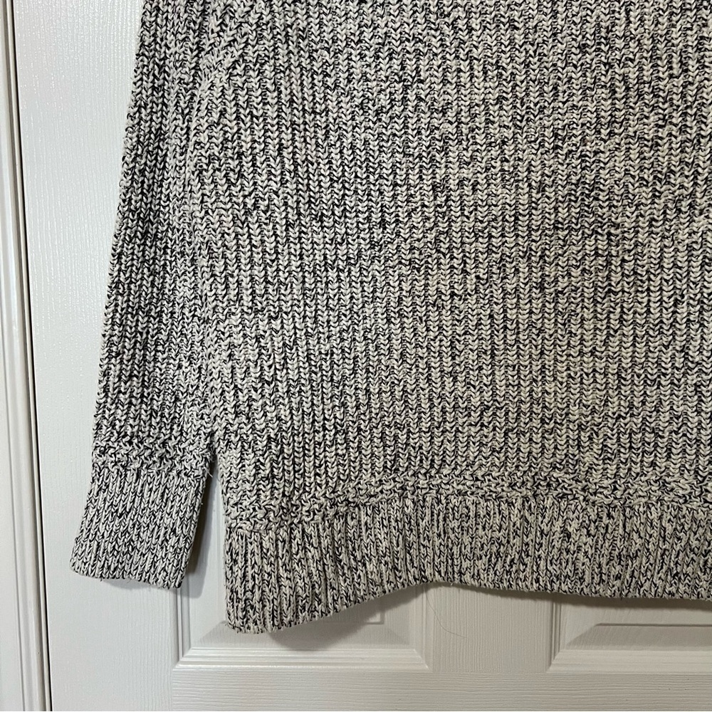 Roots Gray Speckle Knit Cotton Blend Snowy Fox Turtleneck Sweater - Sz XS - Picture 6 of 15